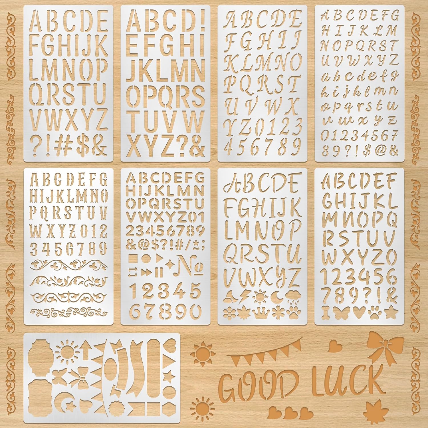 Art Craft Number - 9Pcs Metal Letter Number Stencils for