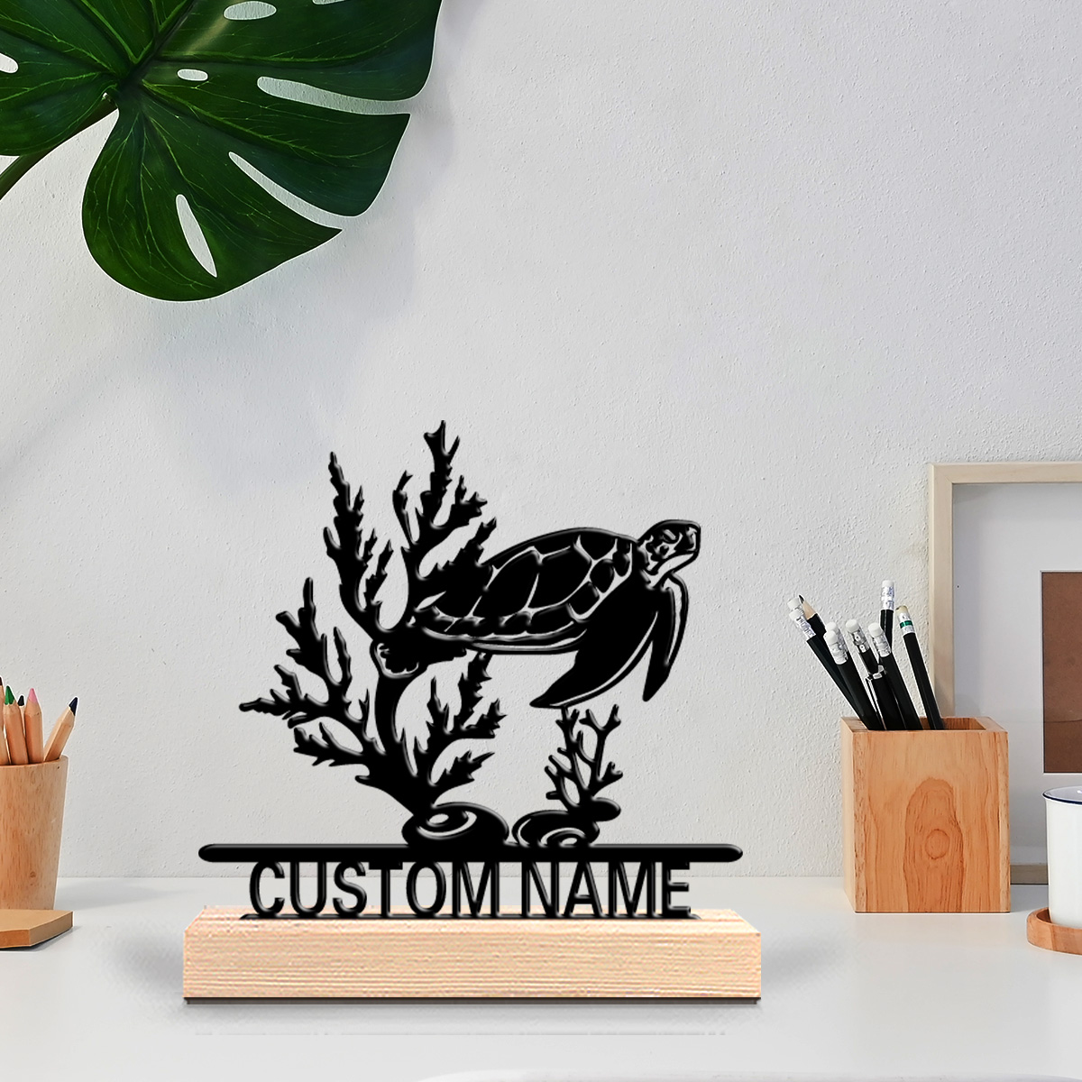 Art Craft & Architecture - 1pc Abstract Sea turtle Custom Letter