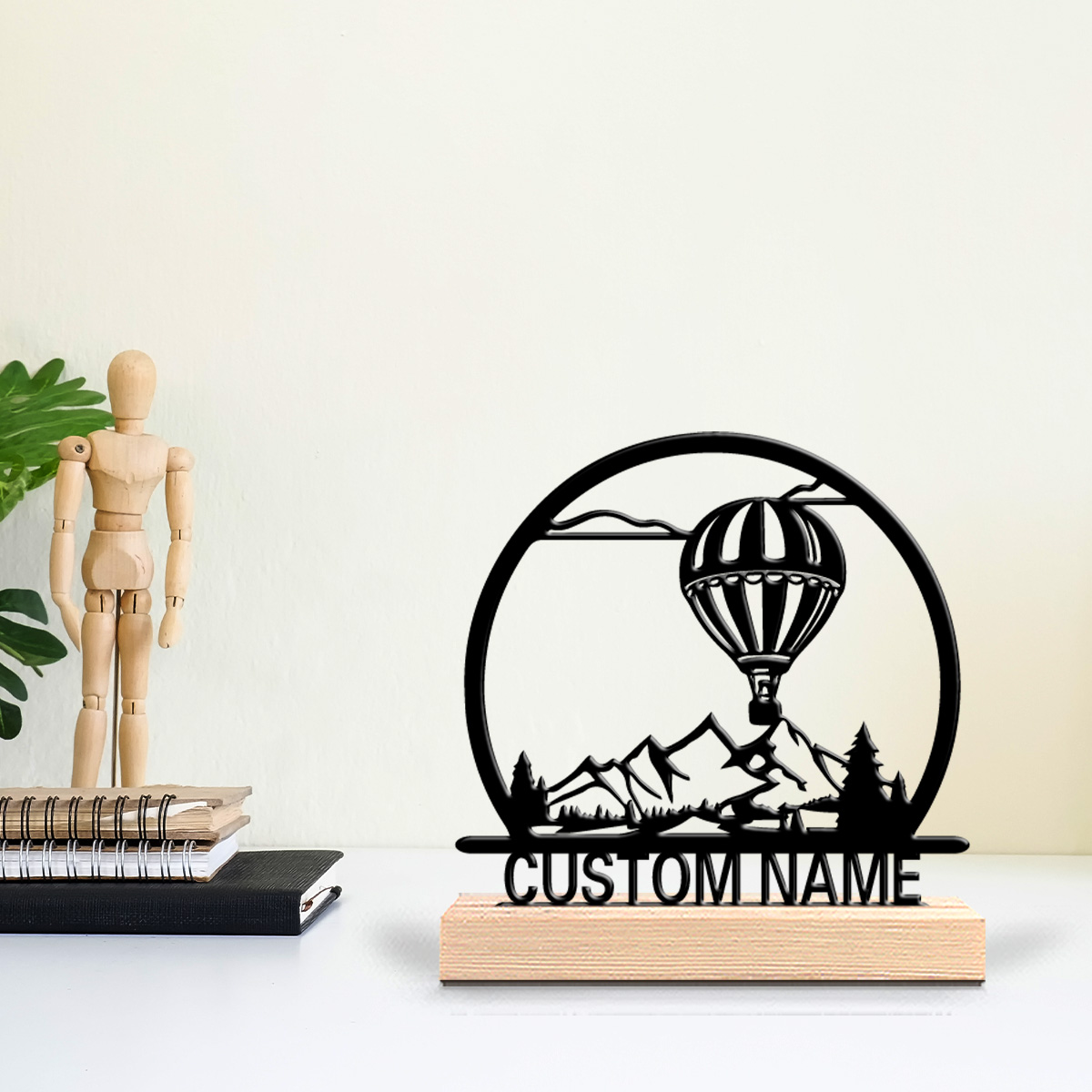 Art Craft & Architecture - 1pc Hot air balloon Customized Name