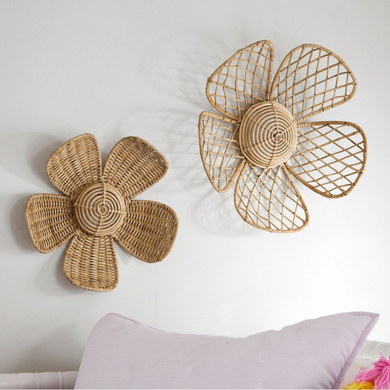 Art Craft Flower - Nordic Woven Rattan Flower Wall Decor