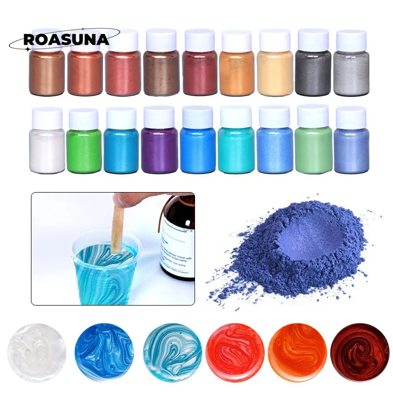 Alcohol Ink Set - 24 Colors Mica Pearl Powder for