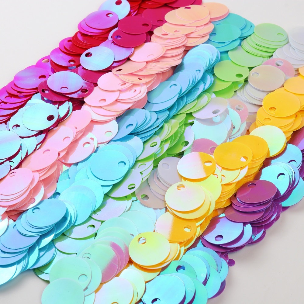 Art Craft Flower Making - 10/20/30mm Large Hole Holografic Loose Round