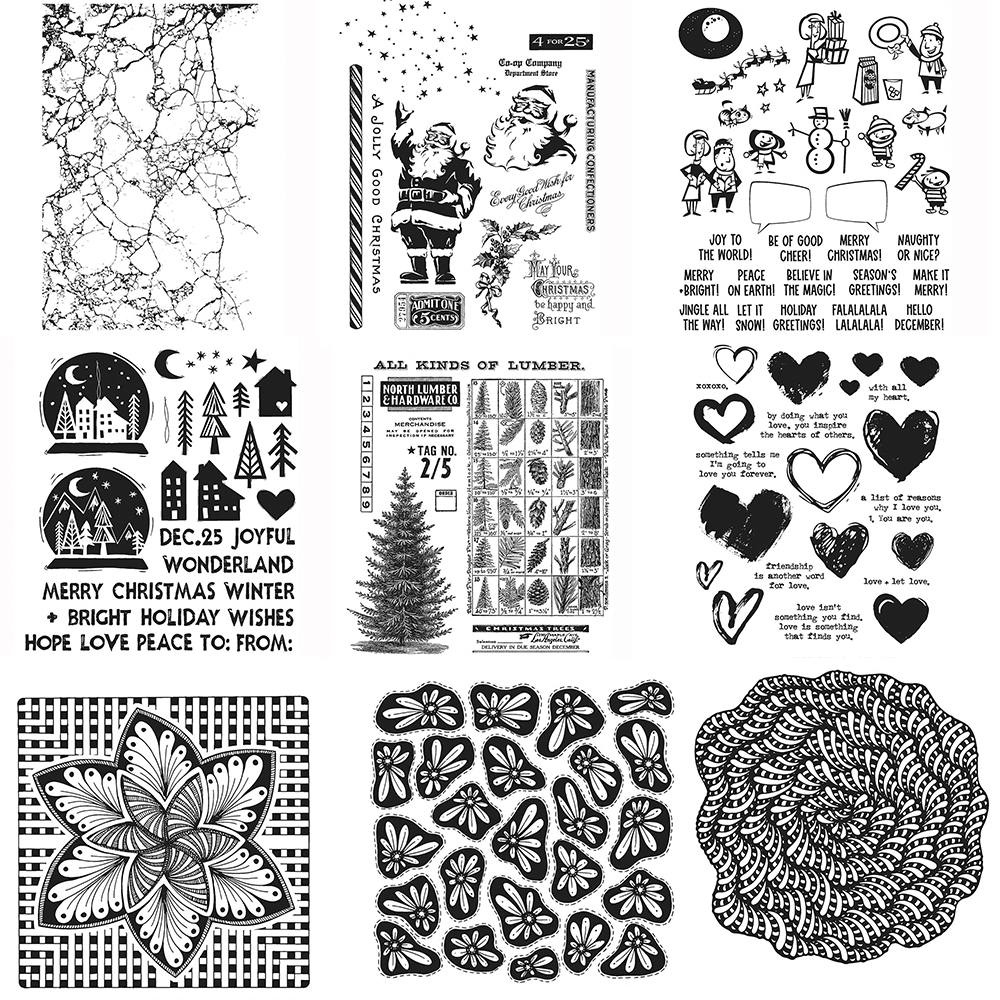 Art Craft Flower Making - Chirstmas Tree Flower Clear Stamps For