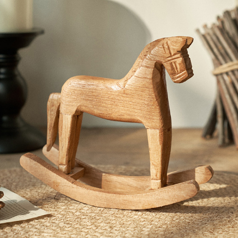 Art Craft Horse - Wooden Crafts Rocking Horse Statue Balance