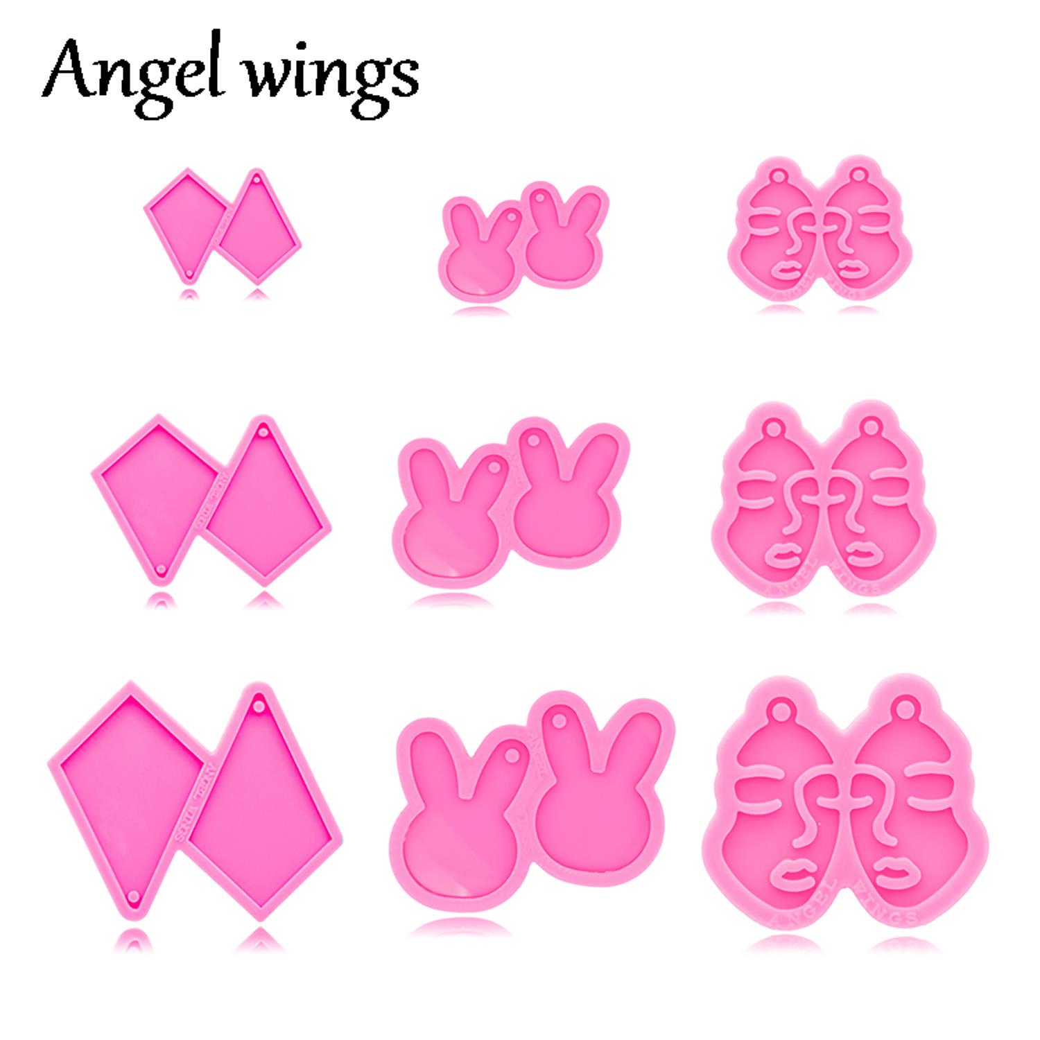 Art Craft Kite - DY0314 Kite/Rabbit/Girl Face Earrings Silicone Molds,