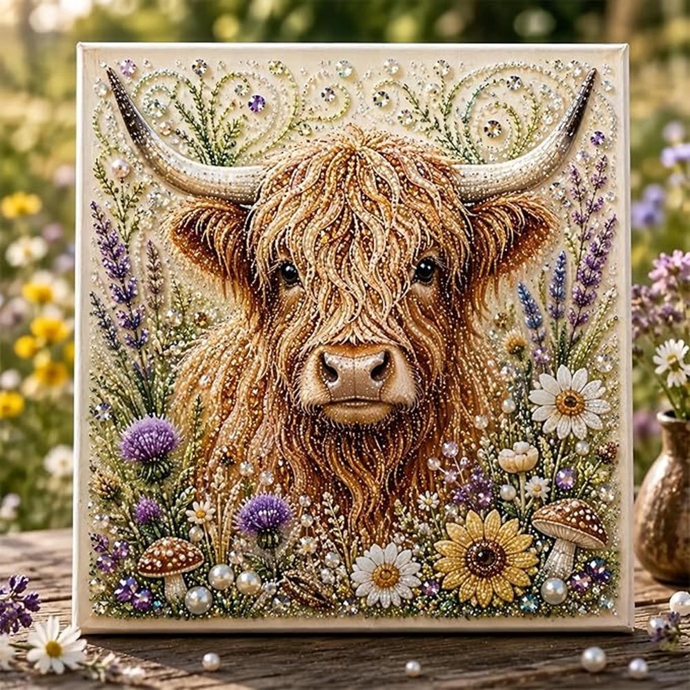 Art Craft Flower - 5D Special‑Shaped Cow Pearl Diamond Painting