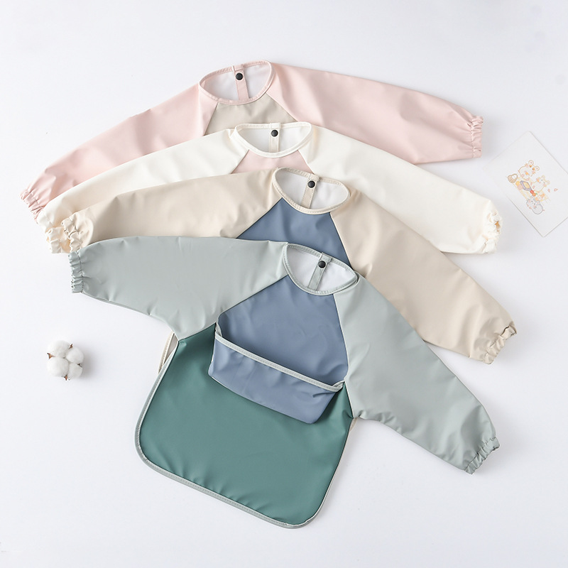 Kids Baby Long Sleeved PU Bibs - огляд і ціна Art Craft Toddlers