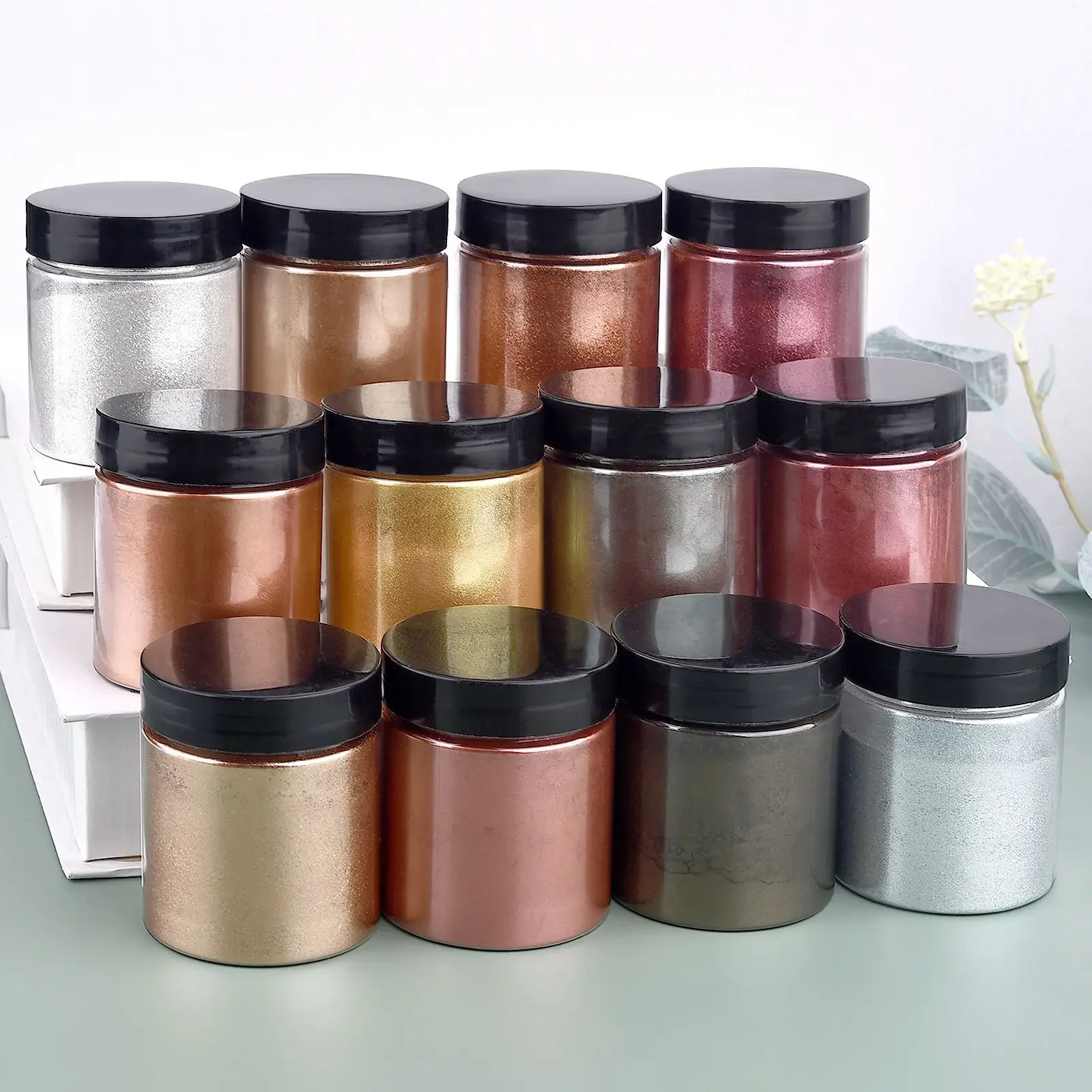 50g/Bottle Metallic Glitter Po - огляд і ціна Resin Pigment Powder