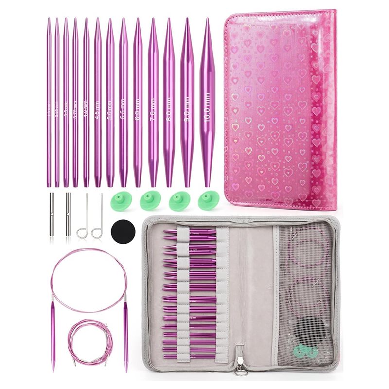 AT02-Leather Case Included 13  - огляд і ціна Knitting Needle Circular