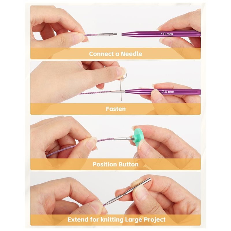 AT02-Leather Case Included 13  - огляд і ціна Knitting Needle Circular