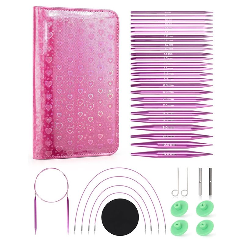 AT02-Leather Case Included 13  - огляд і ціна Knitting Needle Circular