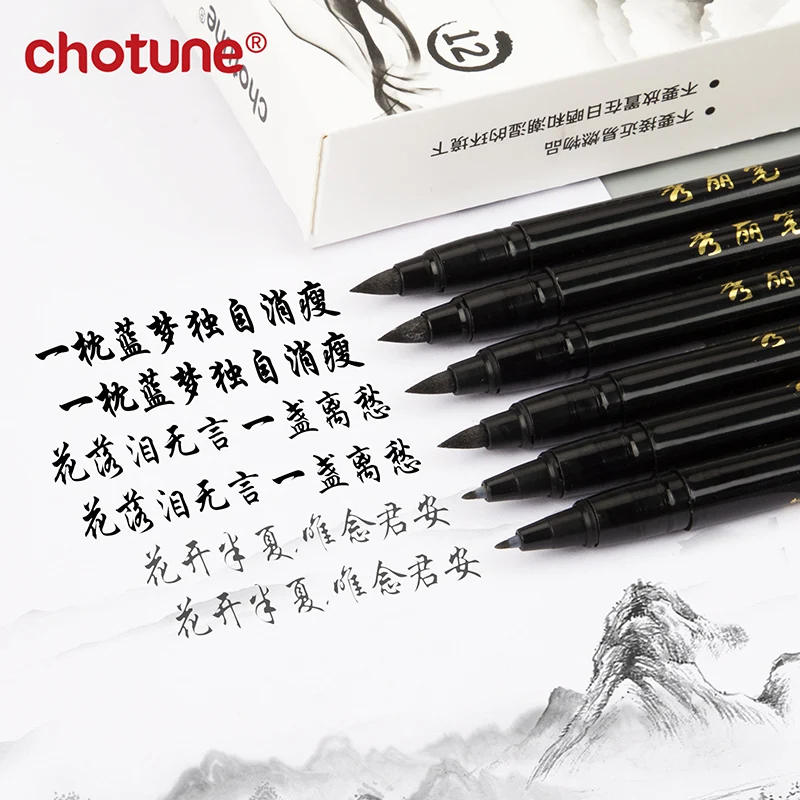 Brush Lettering Pens Set Black - огляд і ціна Calligraphy Pen Set