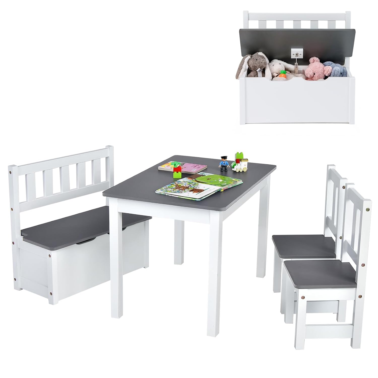 Wood Kids Table & Chair Set wi - огляд і ціна Art Craft Toddlers