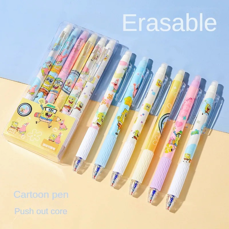 6Pcs/Set SpongeBob Kawaii Eras - огляд і ціна Calligraphy Pen Set