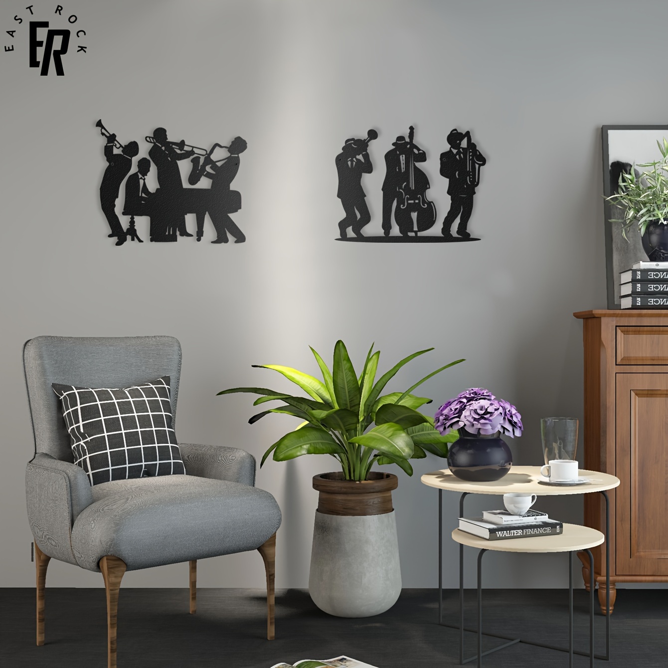 Metal Musician Silhouette Wall - огляд і ціна Art Craft Bar