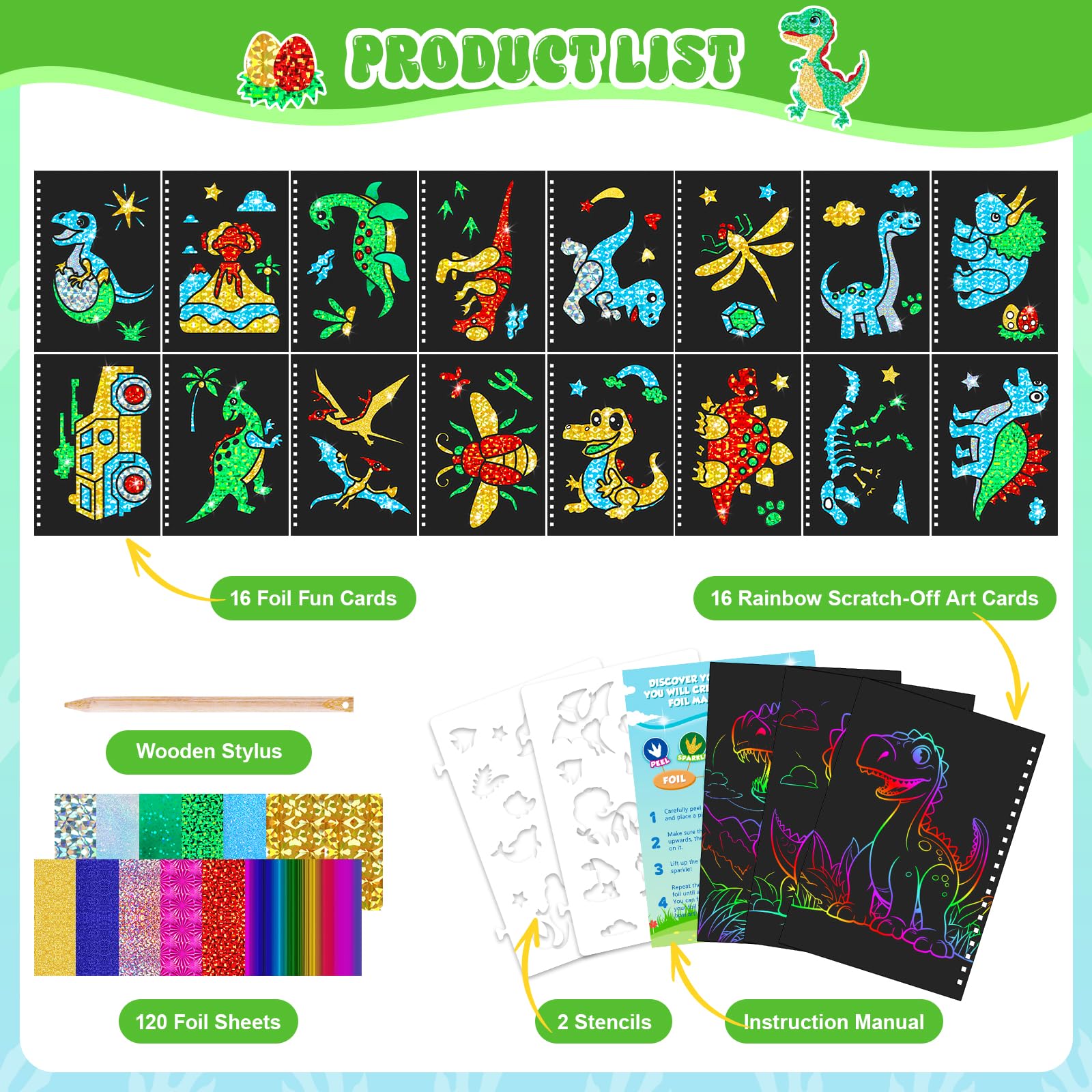 Dinosaur Scratch Art Book for  - огляд і ціна Art Craft Activities