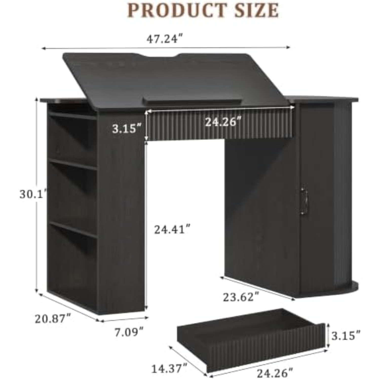 Drafting Table with Storage Ca - огляд і ціна Art Craft & Architecture