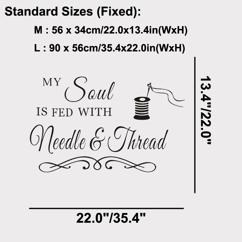 My Soul Needle and Thread Wall - огляд і ціна Art Craft Quotes