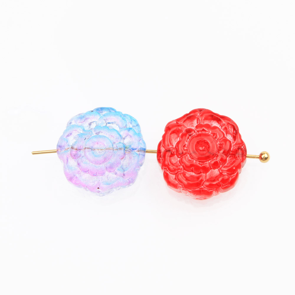 30pcs Glass Rose Flower Beads  - огляд і ціна Art Craft Flower Making