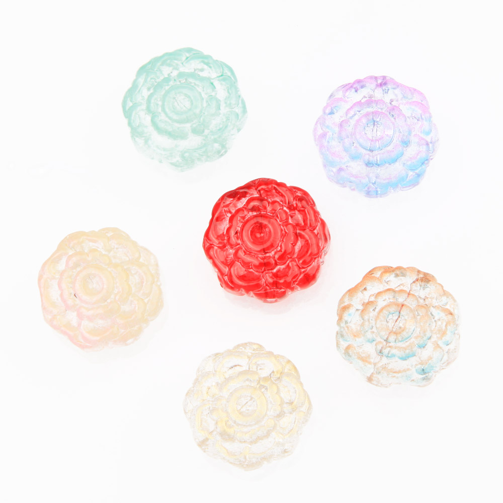 30pcs Glass Rose Flower Beads  - огляд і ціна Art Craft Flower Making