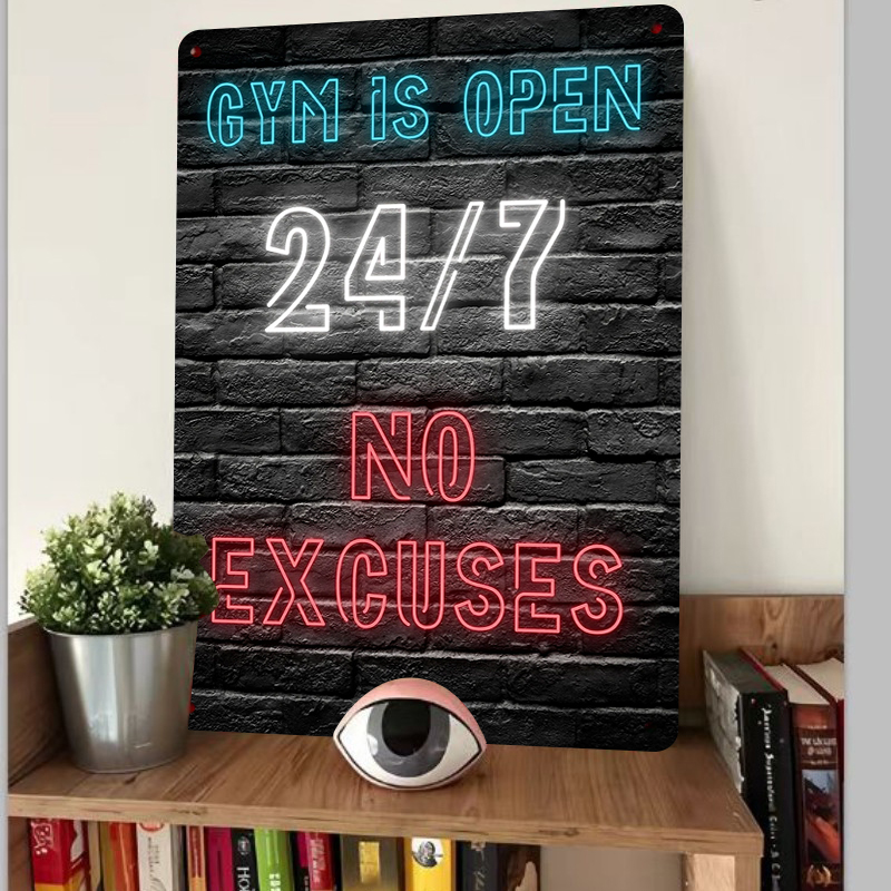 Gym 24 7 Open Neon Effect Meta - огляд і ціна Art Craft Quotes