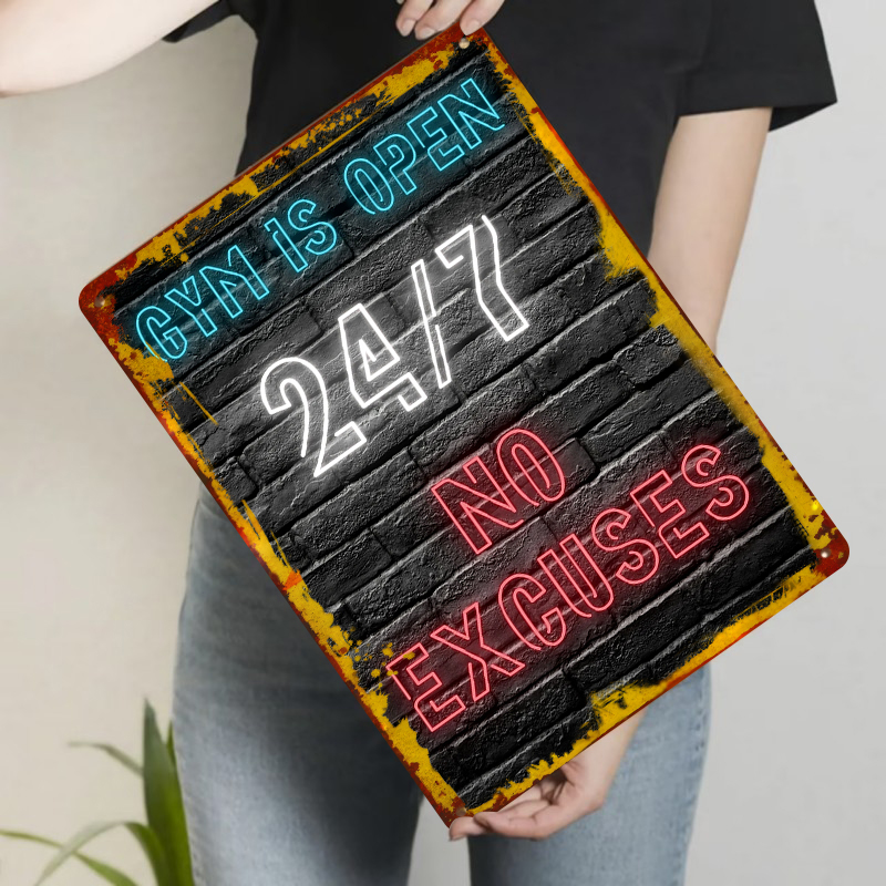 Gym 24 7 Open Neon Effect Meta - огляд і ціна Art Craft Quotes