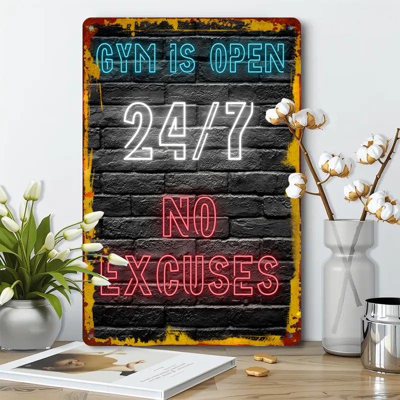 Gym 24 7 Open Neon Effect Meta - огляд і ціна Art Craft Quotes
