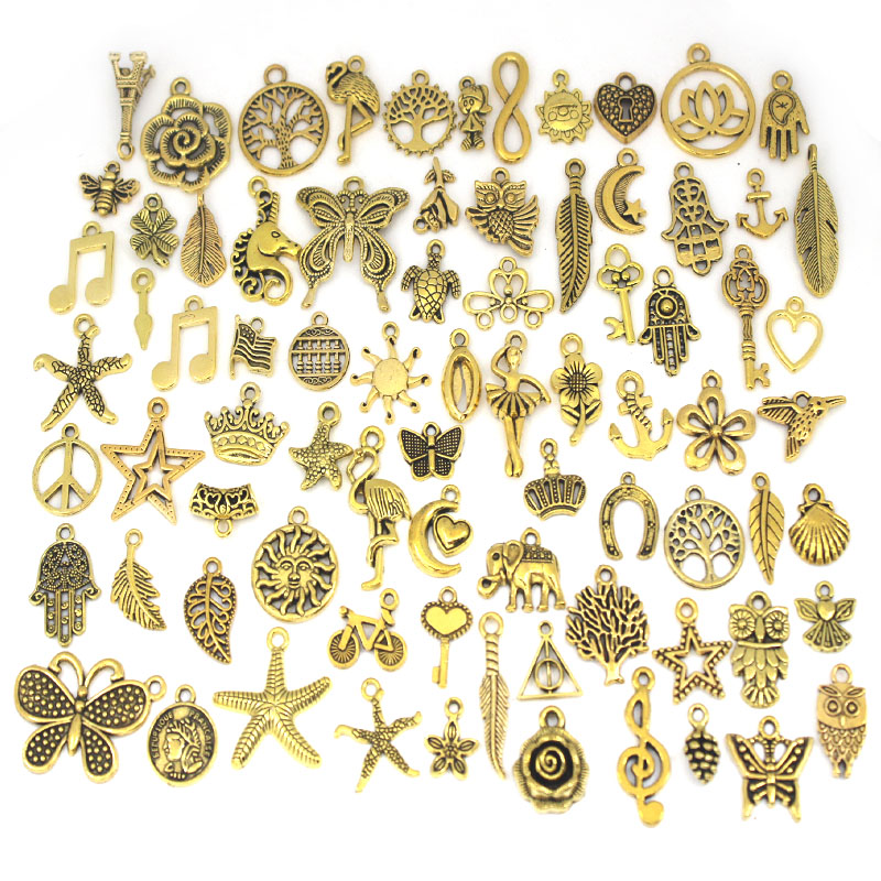 50Pcs/Lot Tibetan Silver Mixed - огляд і ціна Art Craft Flower Making