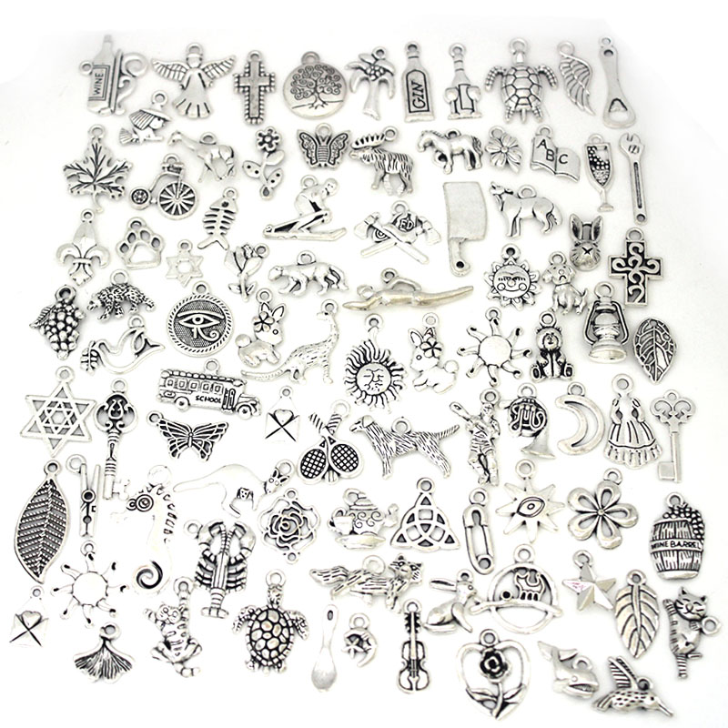 50Pcs/Lot Tibetan Silver Mixed - огляд і ціна Art Craft Flower Making