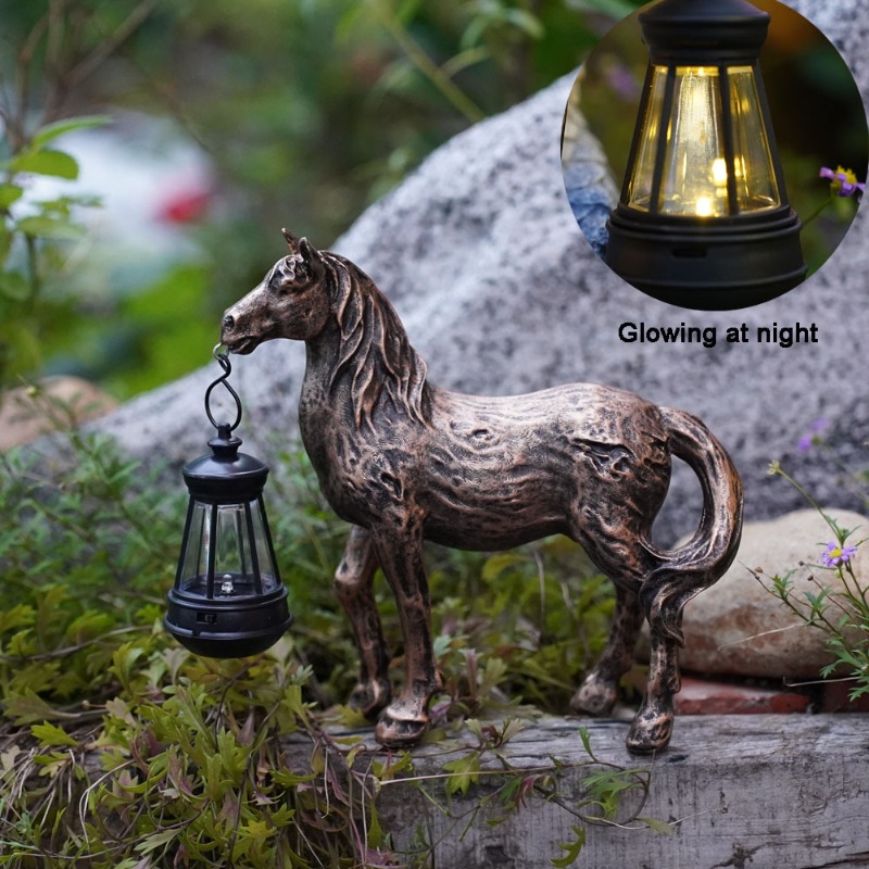 Resin Statue Solar Light Horse - огляд і ціна Art Craft Horse