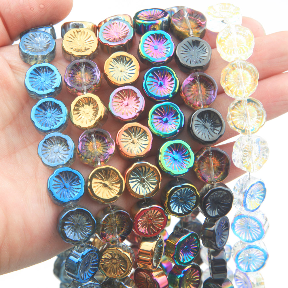 45PCS Flower Glass Beads AB Co - огляд і ціна Art Craft Flower Making
