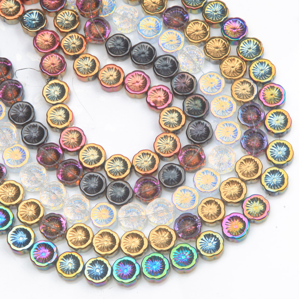 45PCS Flower Glass Beads AB Co - огляд і ціна Art Craft Flower Making