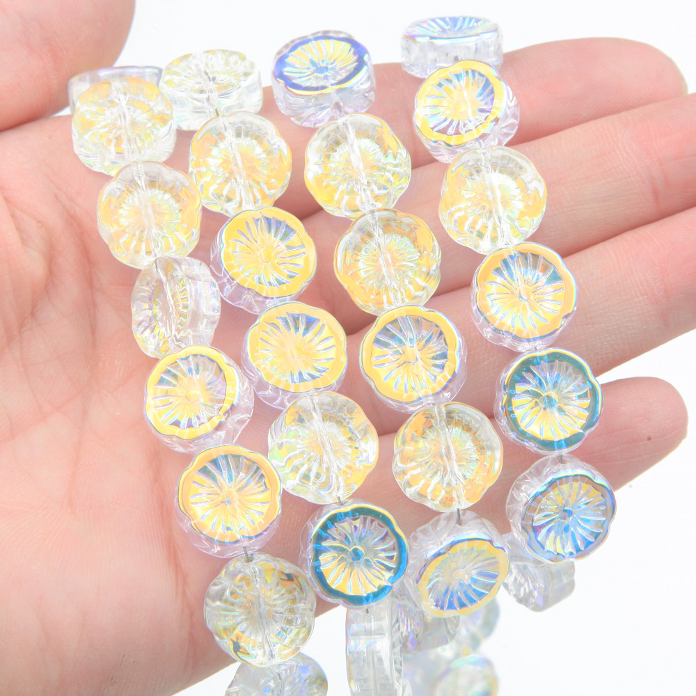 45PCS Flower Glass Beads AB Co - огляд і ціна Art Craft Flower Making