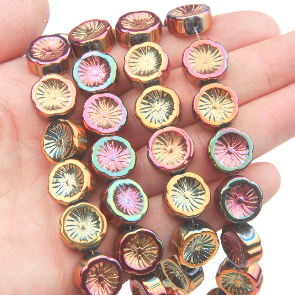 45PCS Flower Glass Beads AB Co - огляд і ціна Art Craft Flower Making