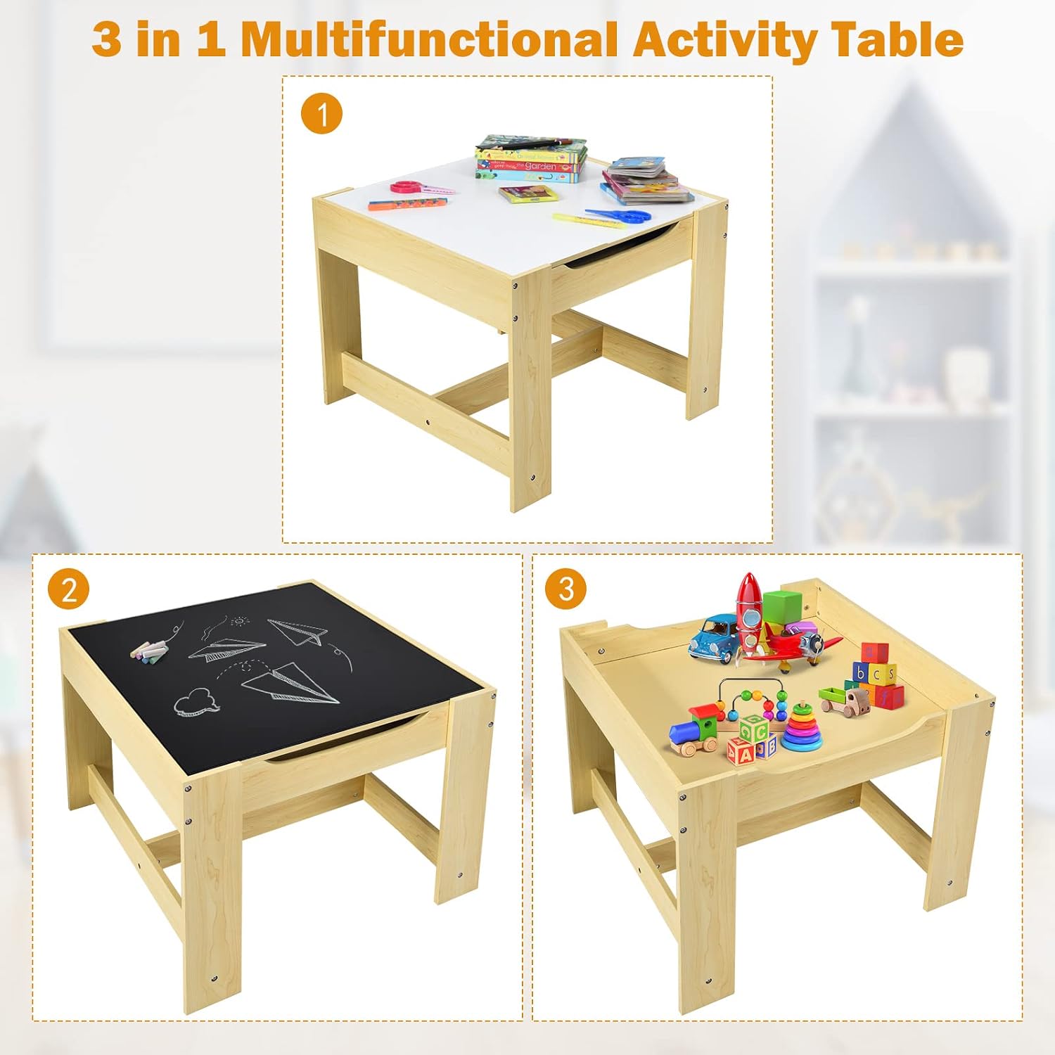 Kids Table and Chair Set, 3 in - огляд і ціна Art Craft Toddlers