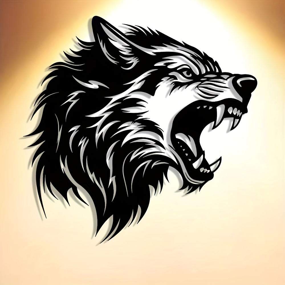 CIFBUY Wolf Head Metal Wall Ar - огляд і ціна Art Craft Bar