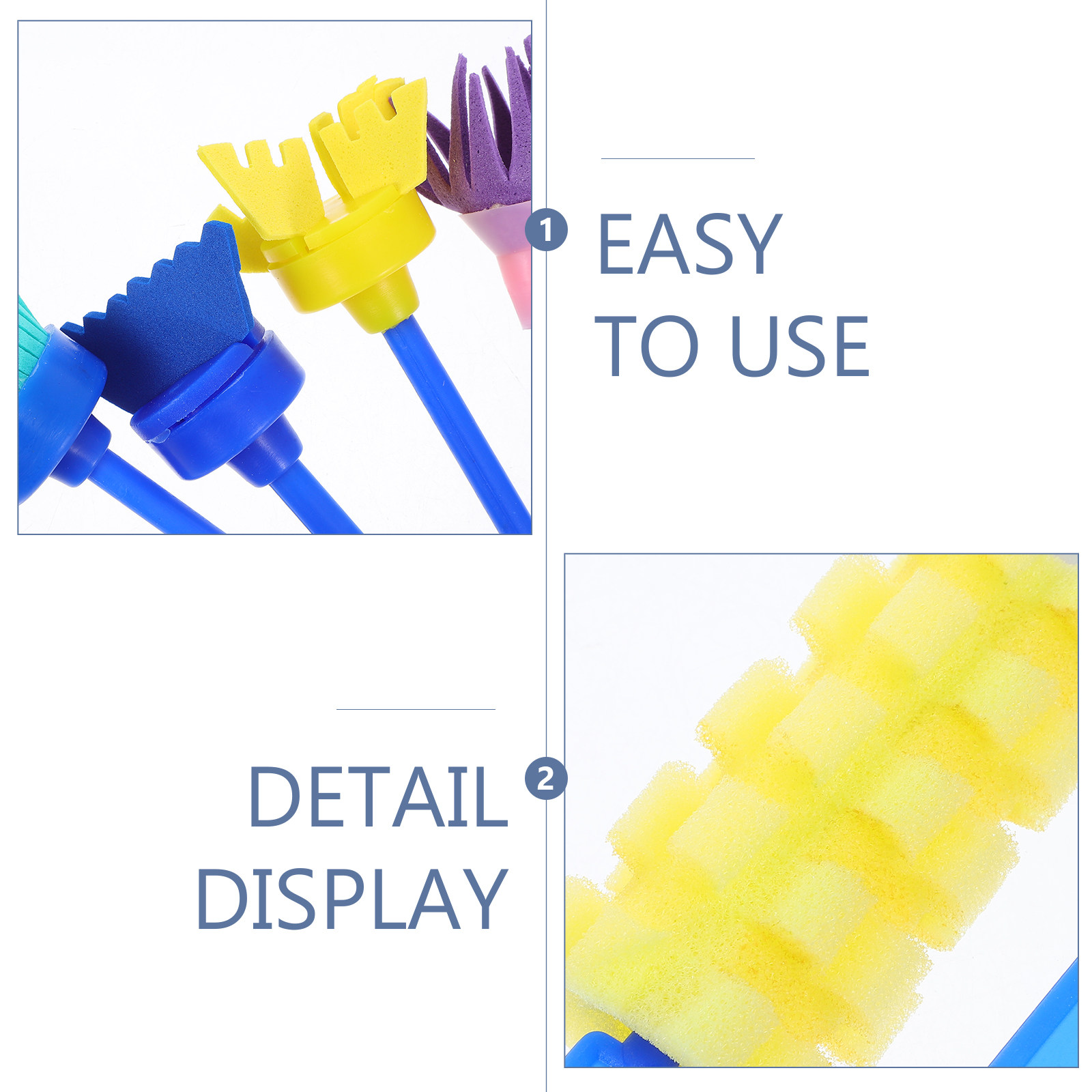 12Pcs Sponge Painting Brushes  - огляд і ціна Art Craft Toddlers
