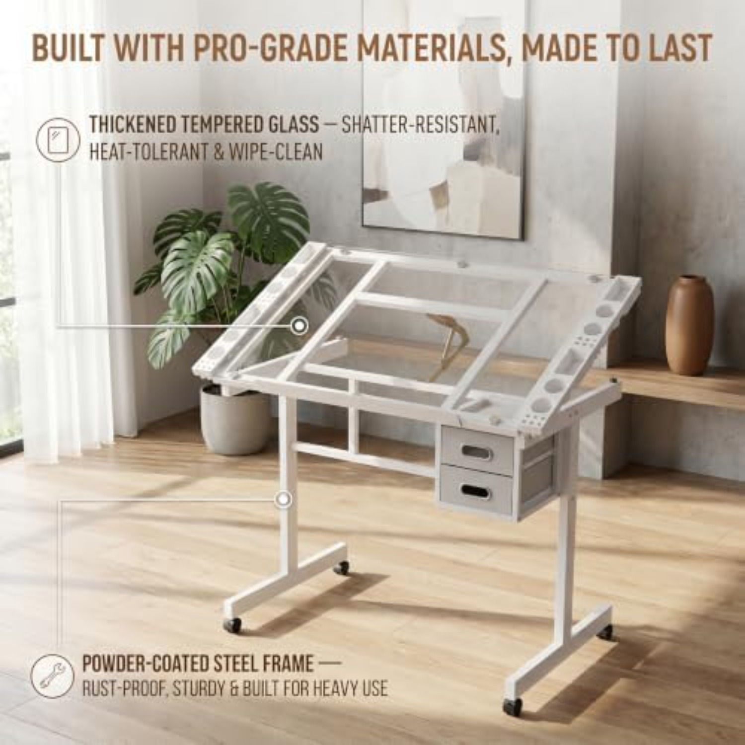 Rolling Drafting Table Desk, P - огляд і ціна Art Craft & Architecture