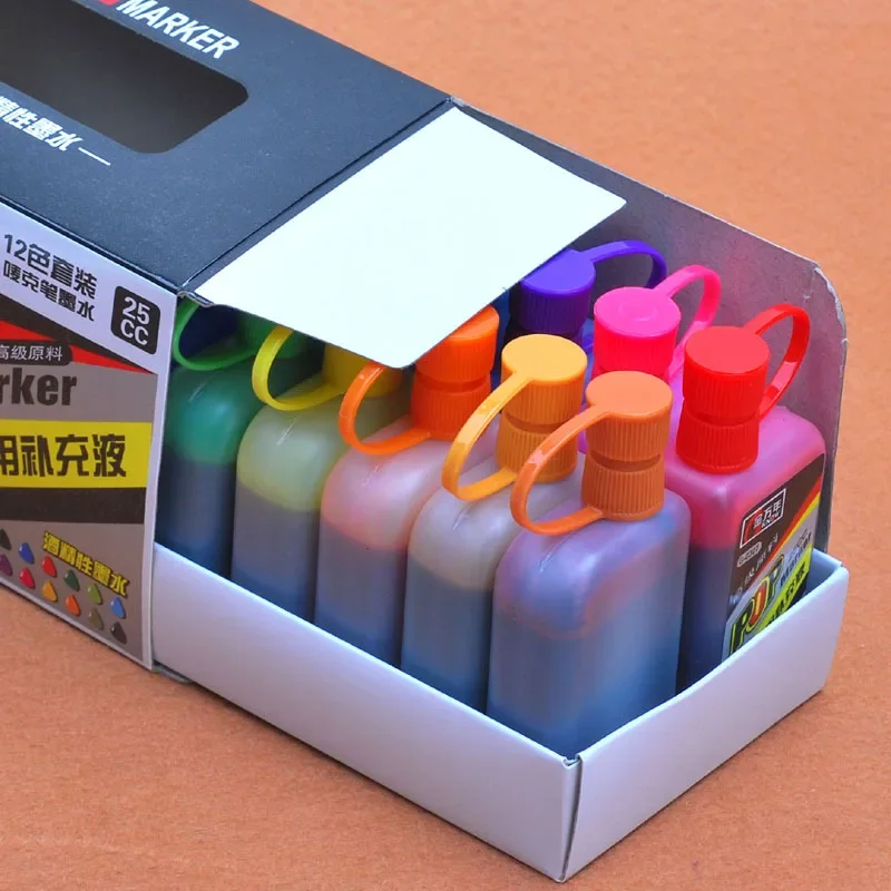 12 Color 25ml Bottled Marker I - огляд і ціна Alcohol Ink Set