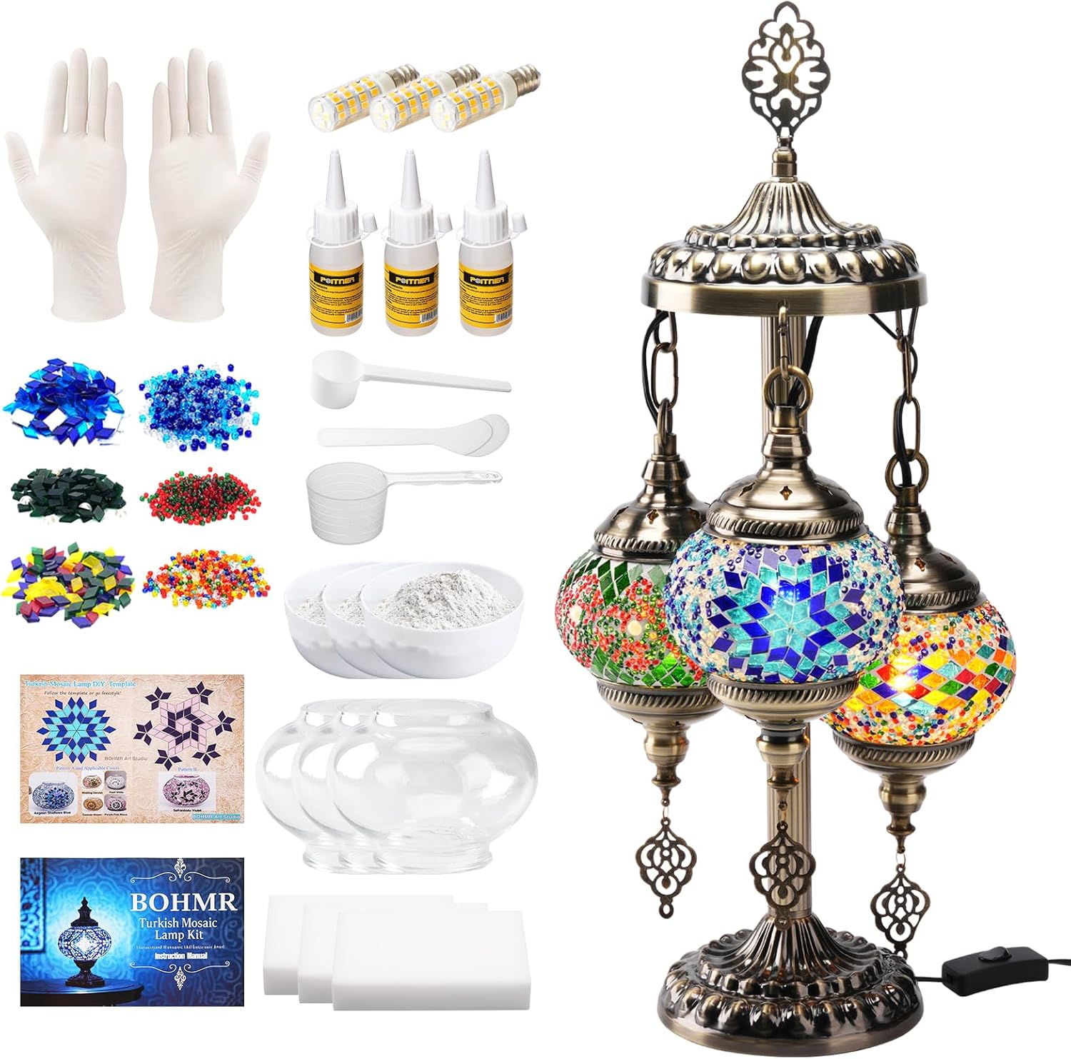 DIY 3 Globe Turkish Mosaic Lam - огляд і ціна Art Craft & Architecture