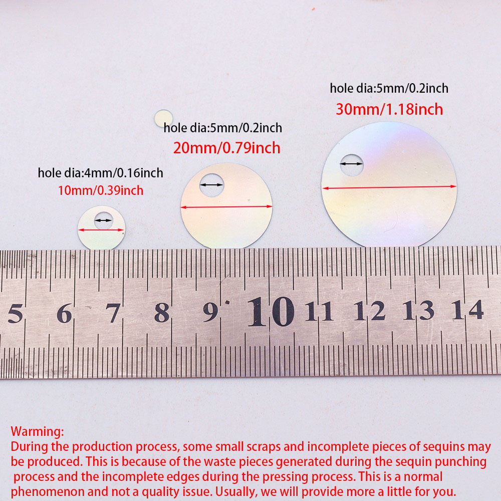 10/20/30mm Large Hole Holograf - огляд і ціна Art Craft Flower Making