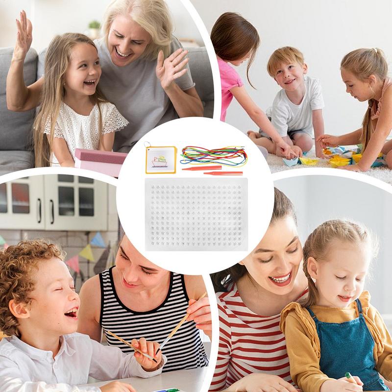 Thread Board For Kids Colorful - огляд і ціна Art Craft Toddlers
