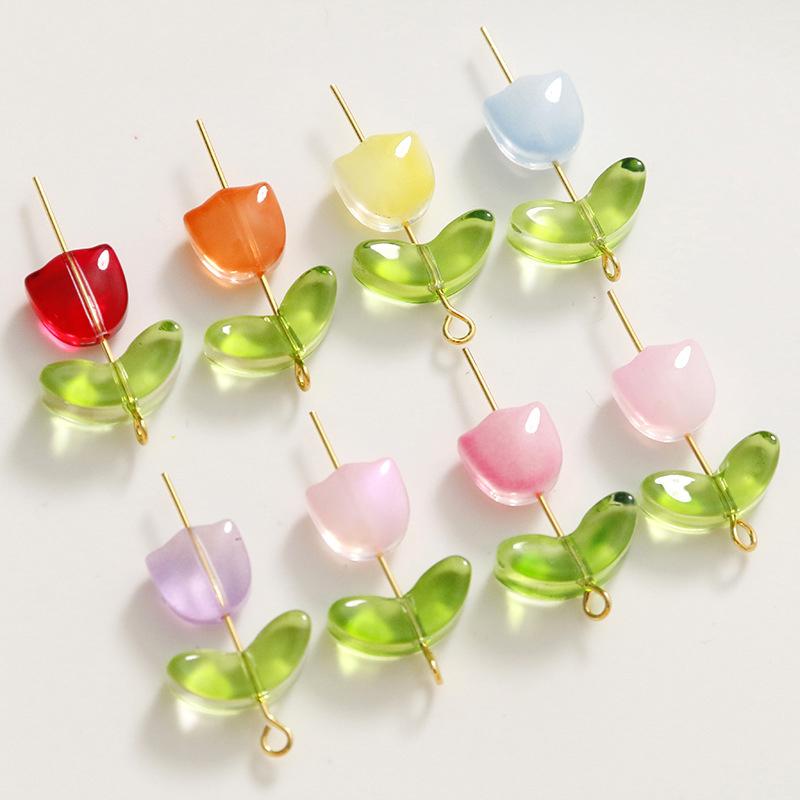 Lampwork  Flower Beads 30Pcs M - огляд і ціна Art Craft Flower
