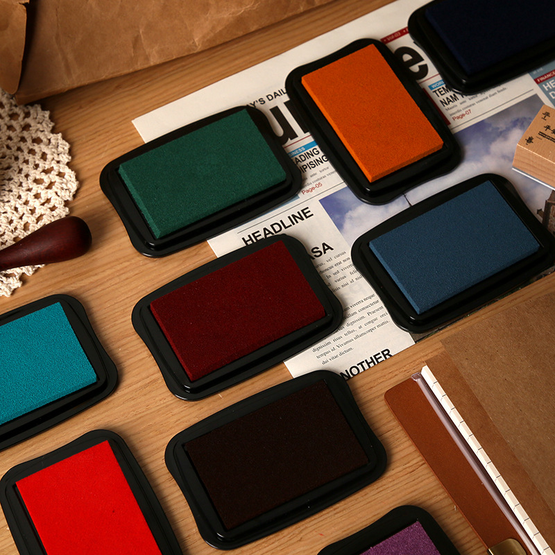 12 Colors Vintage Solid Color  - огляд і ціна Stamping Ink Pad
