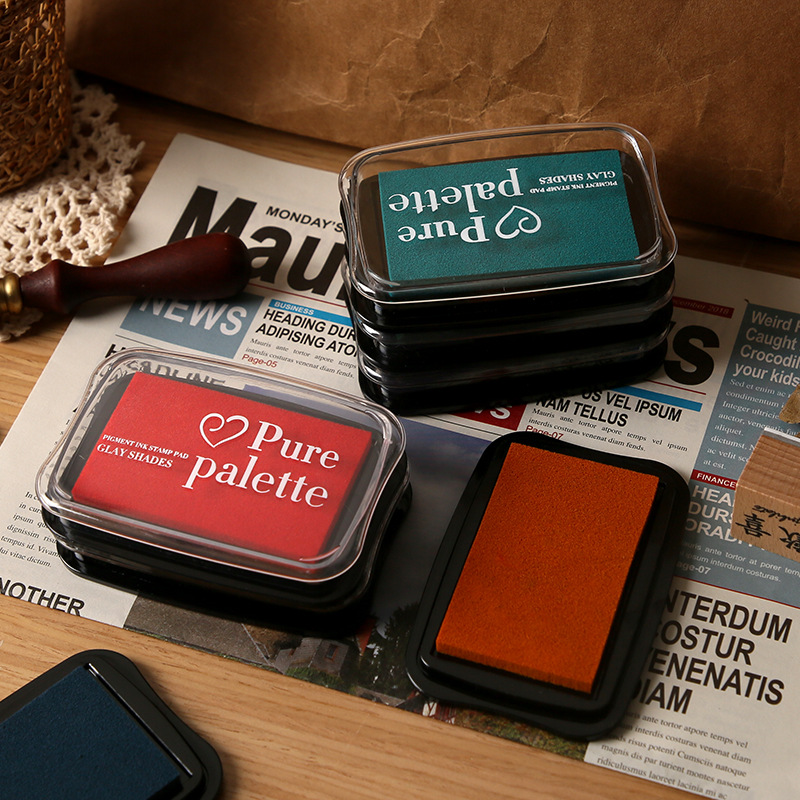 12 Colors Vintage Solid Color  - огляд і ціна Stamping Ink Pad
