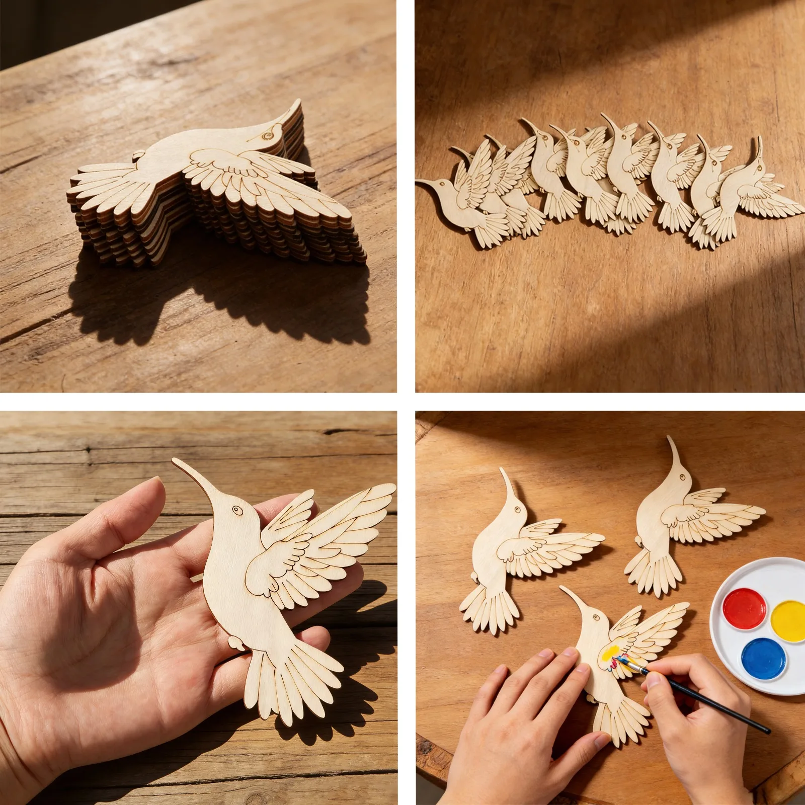 10pcs Unfinished Wood Animal B - огляд і ціна Art Craft & Architecture