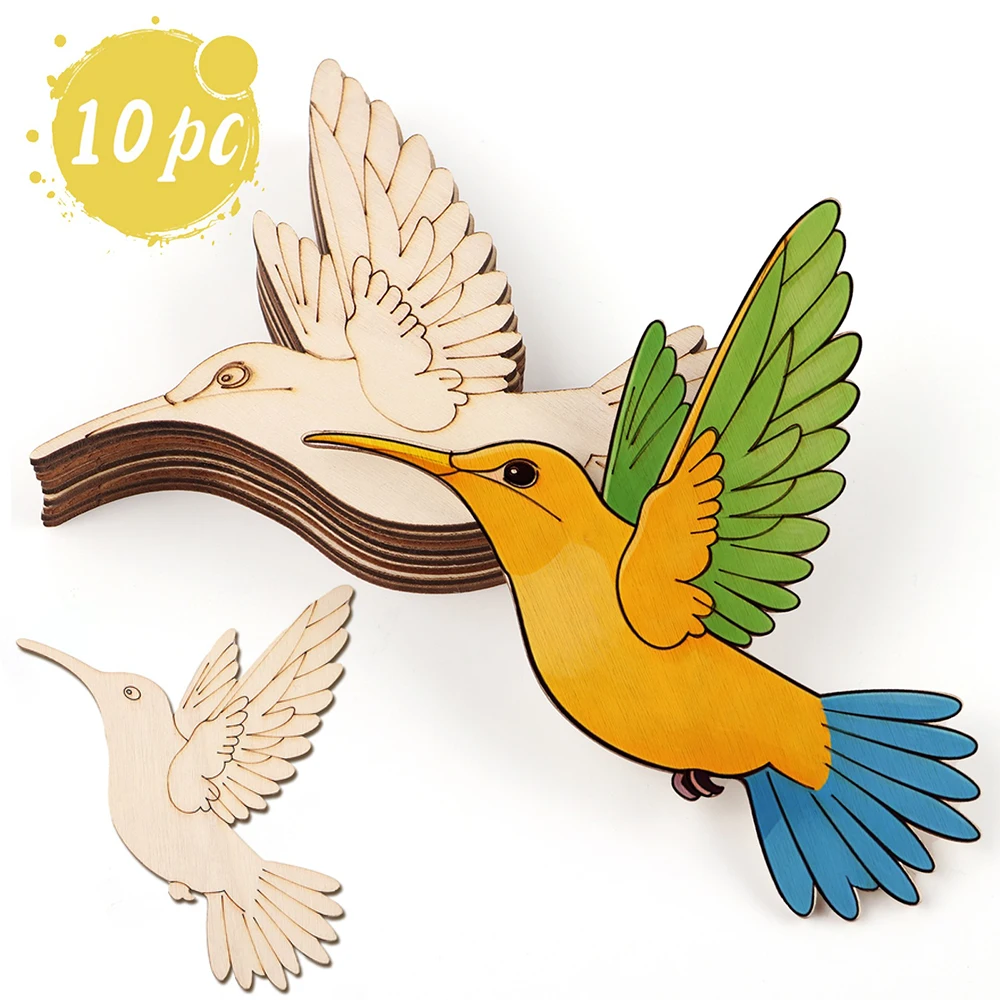 10pcs Unfinished Wood Animal B - огляд і ціна Art Craft & Architecture