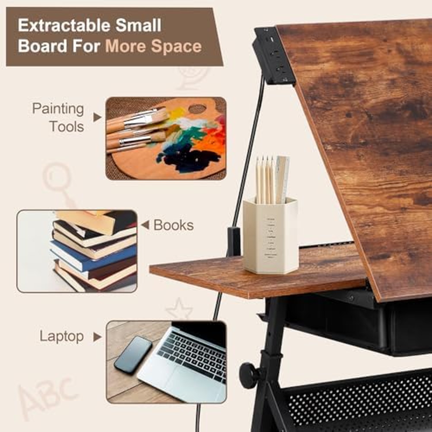 Adjustable Drafting Table with - огляд і ціна Art Craft & Architecture