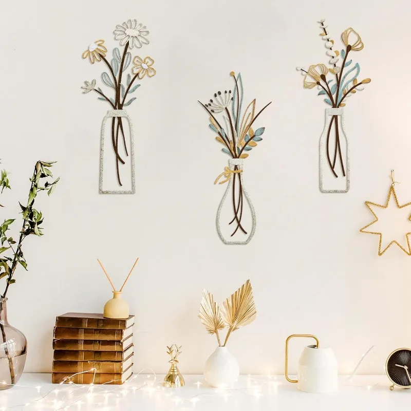3pcs Metal Flowers Wall Decora - огляд і ціна Art Craft Flower