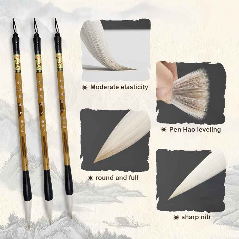 3 Sizes Chinese Writing Brush  - огляд і ціна Calligraphy Pen Set